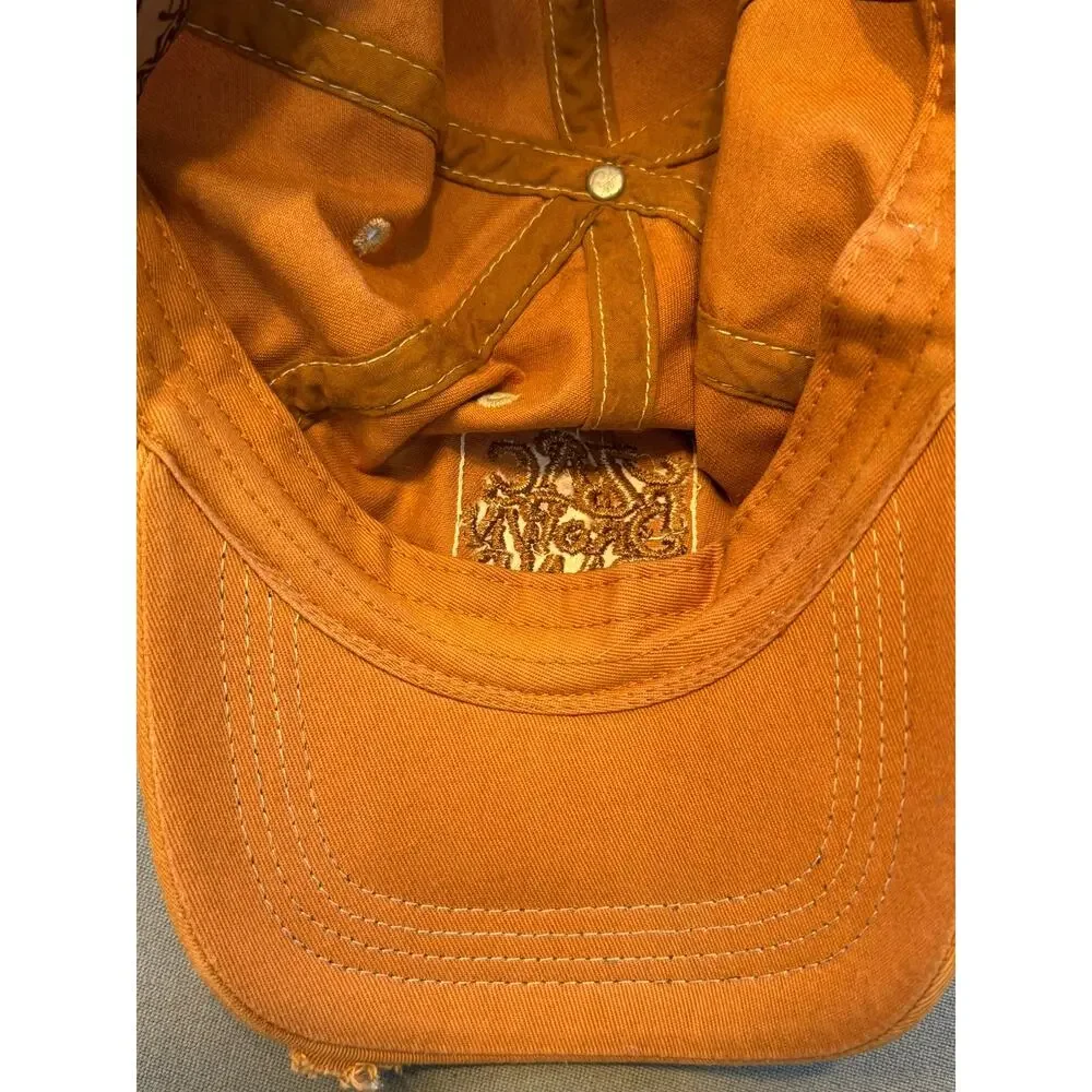 Zac Brown Band Southern Ground Hat Burnt Orange Distressed Strapback Cap ZBB